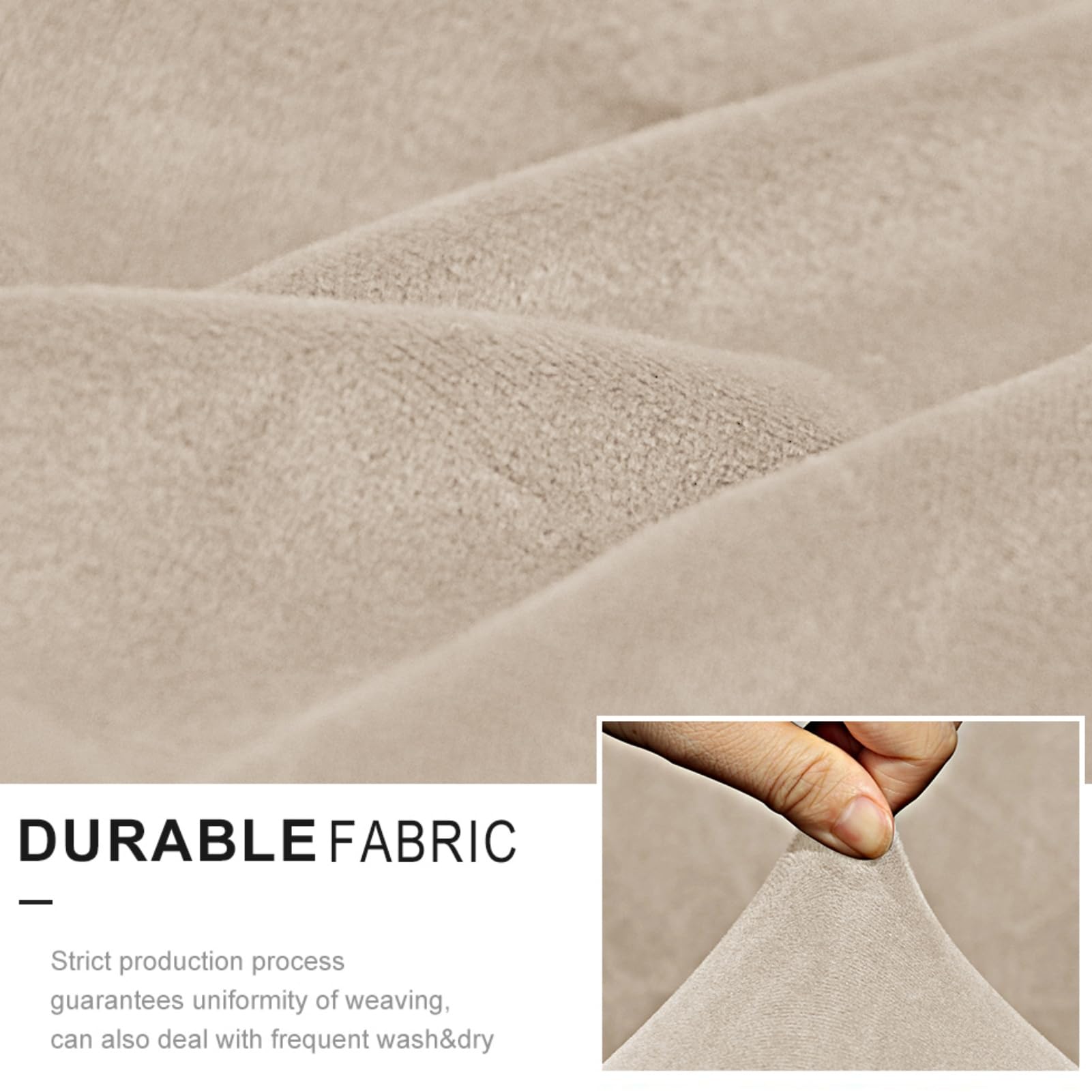 Generisch Moderner Bezug für Drehsessel, Stuhlbezug mit gebogener Rückenlehne, Moderner Bezug, Eggshell Drehsessel Abdeckung, für Wohnzimmer Schlafzimmer Schminkzimmer (Beige,95 x 60 x 70 cm)