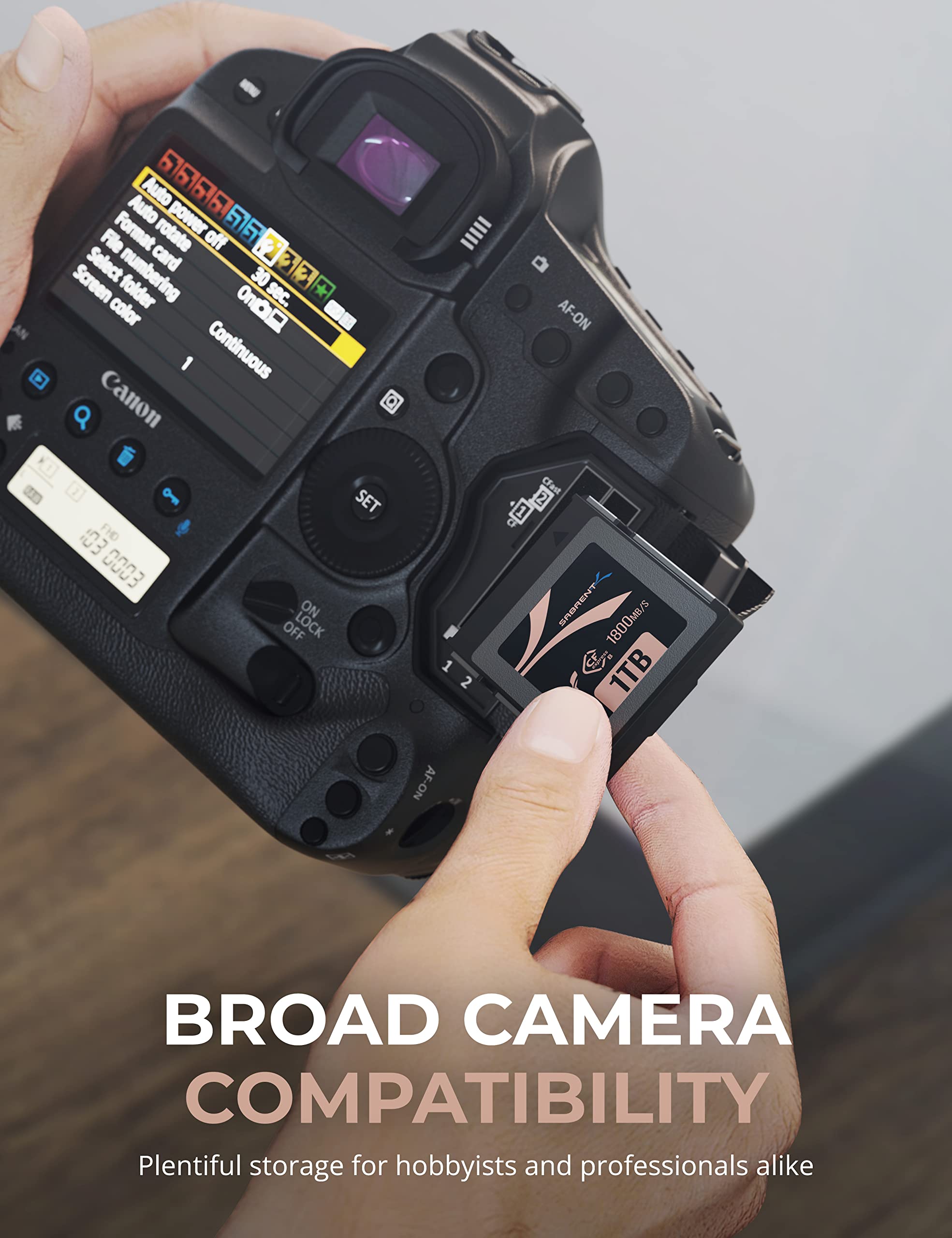 SABRENT Karta pamięci CFexpress Type B pro 1 TB, Rocket CFX, prędkość ekspresowa do R1800MB/s W1700MB/s, kompatybilna z aparatami DSLR dla profesjonalnych fotografów i kamerzystów (CF-XXIT-1TB)