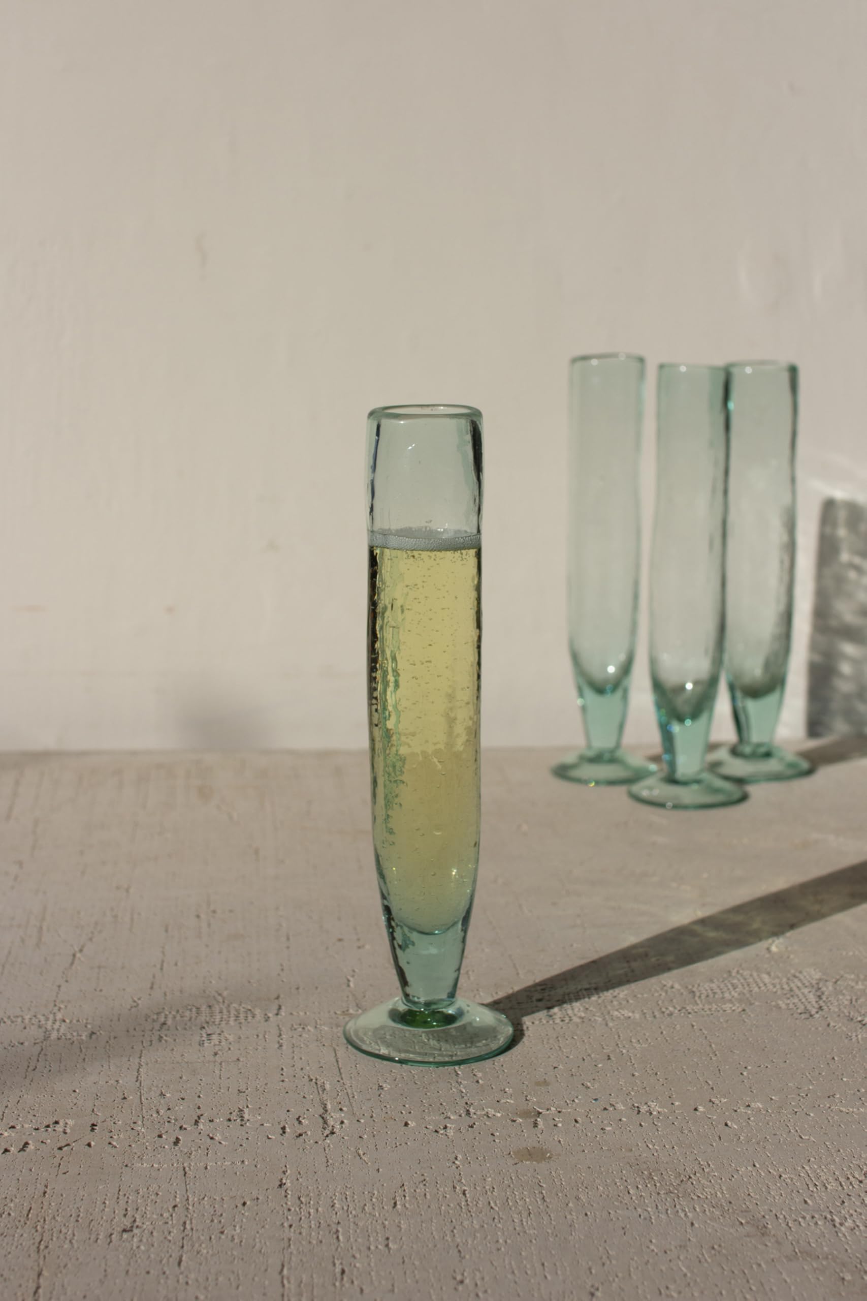 KALALOUTall Recycled Champagne Flute, One Size, Green (Set of 6)