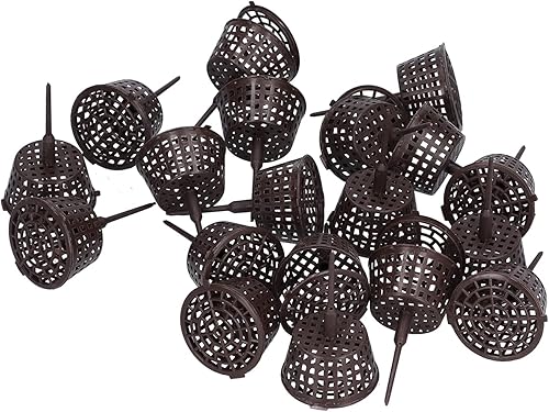 20 cestas de malla de fertilizantes de plástico con tapas, macetas de red de alimentos para plantación antienvejecimiento, tazas de nutrición de