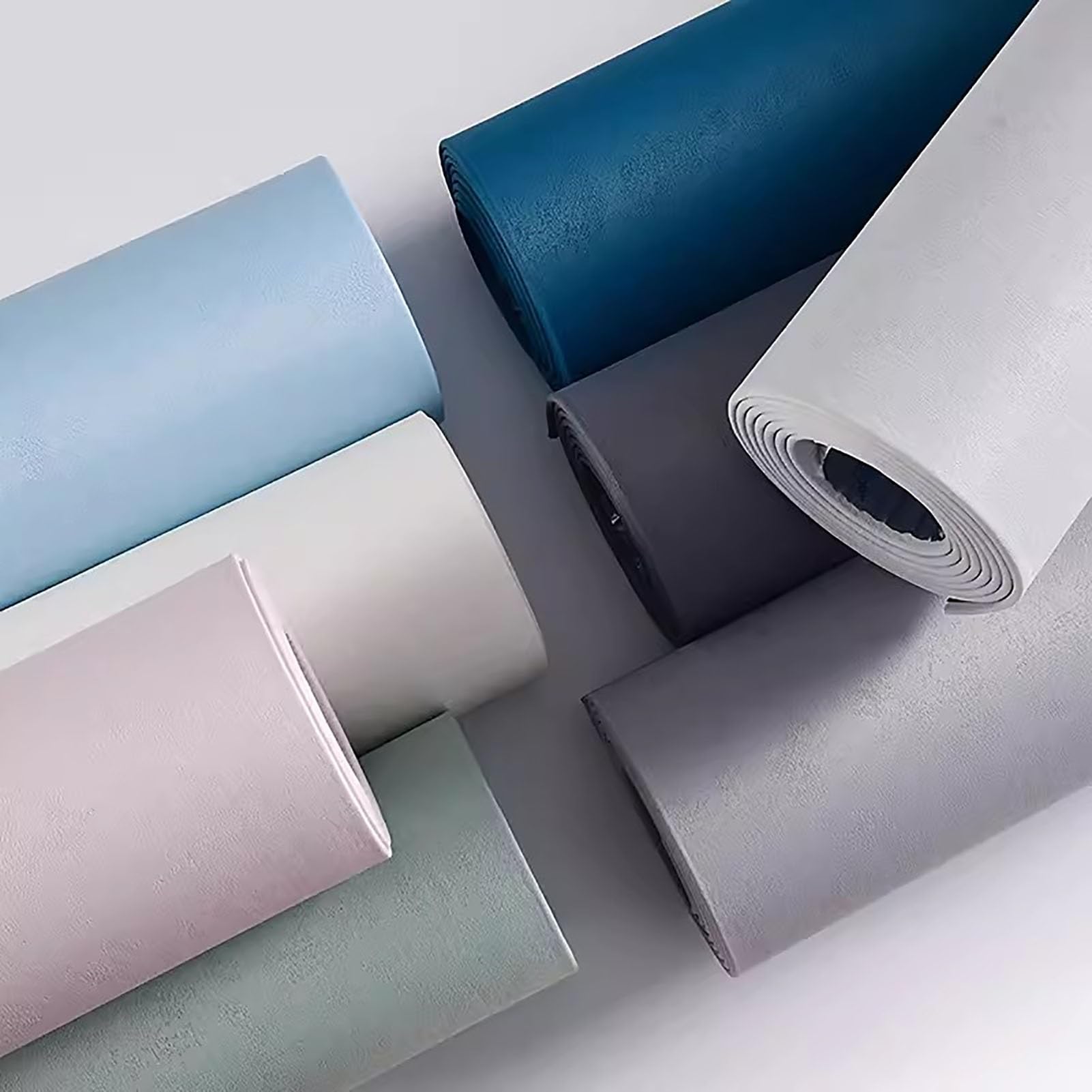 Panel de Pared Autoadhesivo, Tela Decorativa de Pared autoadhesiva para habitación, Papel Tapiz Adhesivo de Pared insonorizado anticolisión con Revestimiento Acolchado de 5 mm (Gris 1, 2,8 m