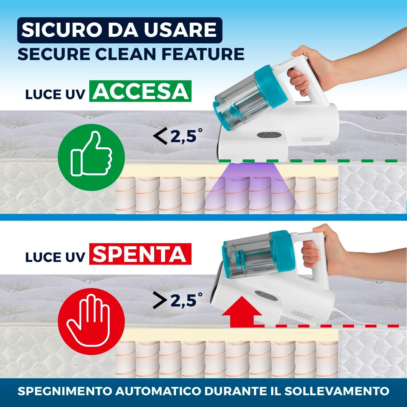 CLEANmaxx UV safety feature