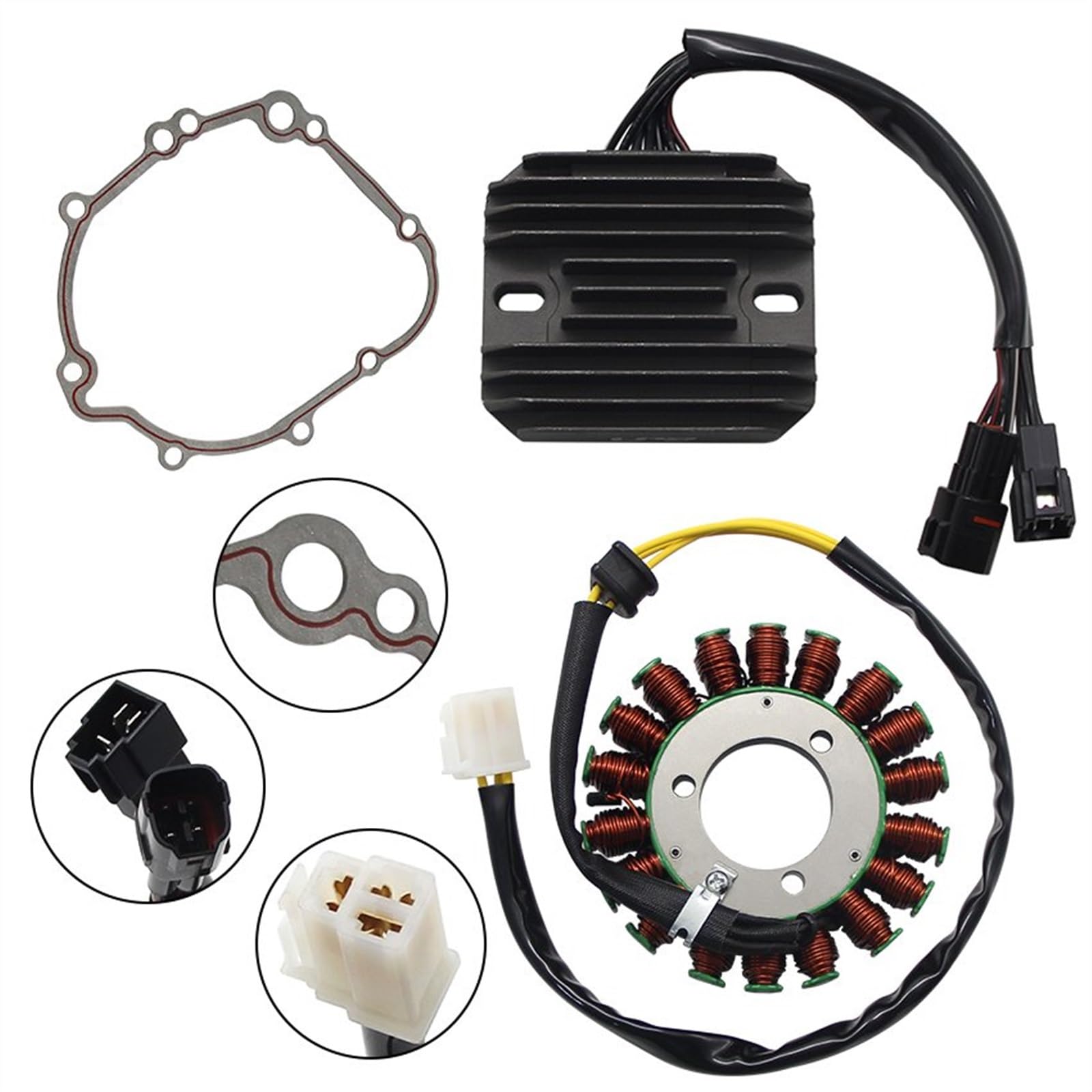 Moto Magneto Statore Bobina + Raddrizzatore Regolatore Di Tensione + Frizione Guarnizione Coperchio Motore Per Suzuki 31401-01H00 raddrizzatore regolatore moto