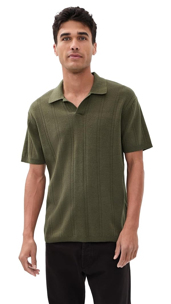 Taylor Stitch Men's The Valencia Sweater Polo, Cilantro Rib, 42 by Taylor Stitch - Used condition - US$42.69