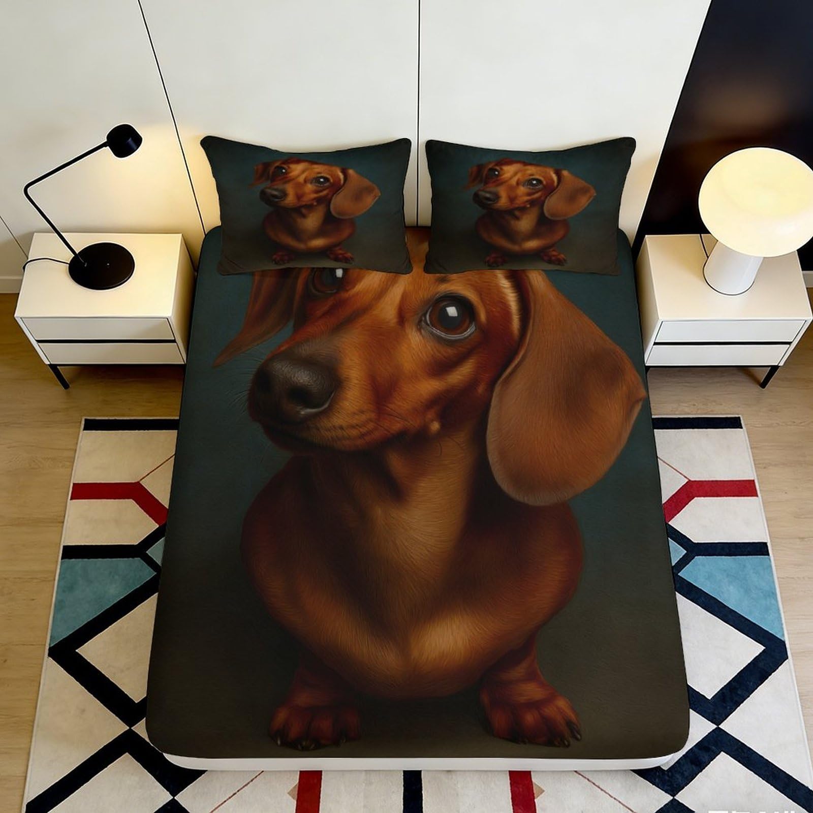 3D Printed Sloth Fitted Sheet Microfiber Deep Pocket Bedroom Bedding Sloth Mattress Fitted Cover Non-Slip Full Wrap Washable 120x200x25cm