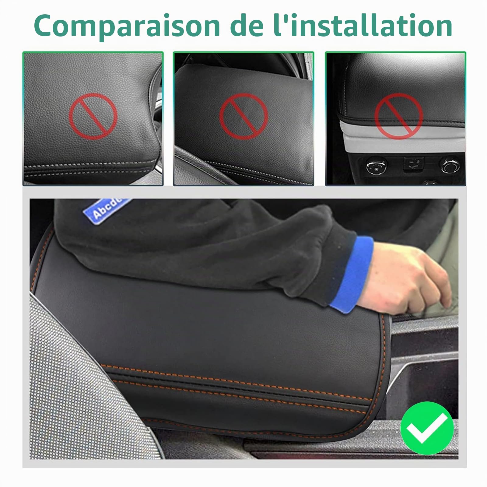 GAFAT Seat Leon MK4/ Cuprα Formentor 2020-2024 2025 Housse d'Accoudoir Central, Seat Leon Cuprα 4 5F KL ST FR Console Centrale de Protection en Cuir Rembourré, Seat Leon MK4 Accessoires (Laiton)