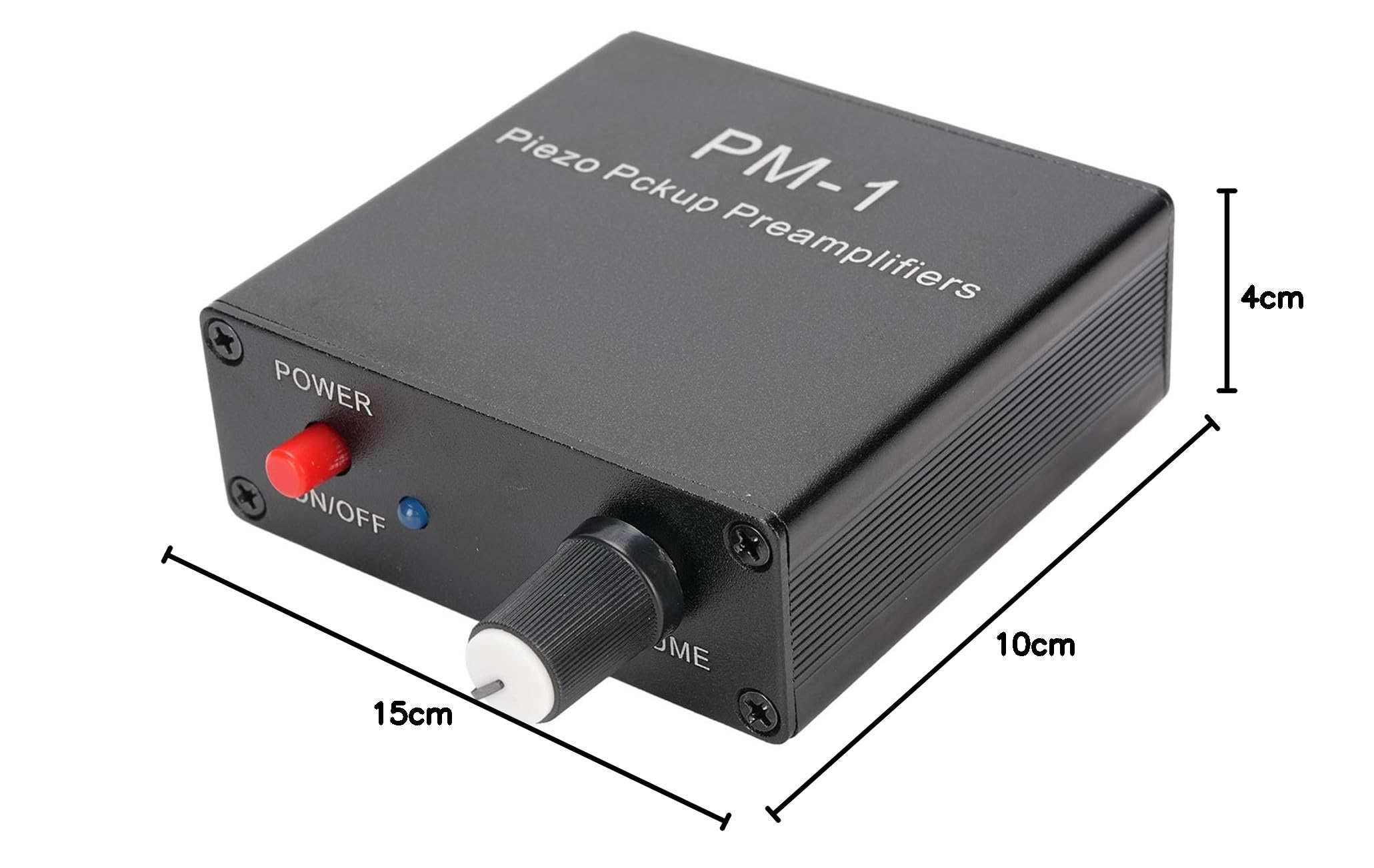 Elprico Préampli Guitare Acoustique, Préamplificateur Piézo pour Guitare, Violon, ukulélé avec Limite Basse Fréquence pour Instrument à Cordes, Batterie 300 MAh, Autonomie 10 H