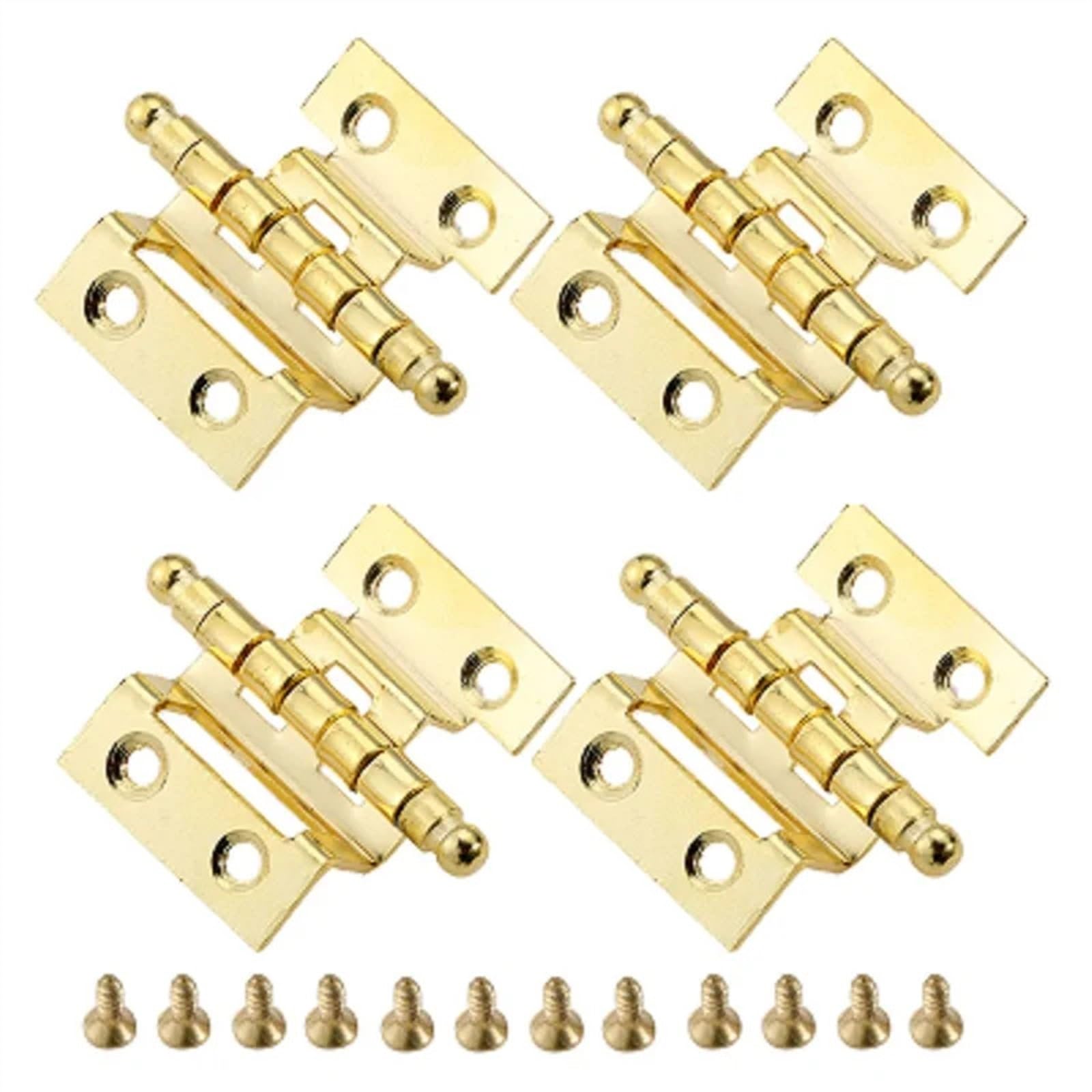 Charnières décoratives dorées de 40 mm pour porte d'armoire et boîte à bijoux