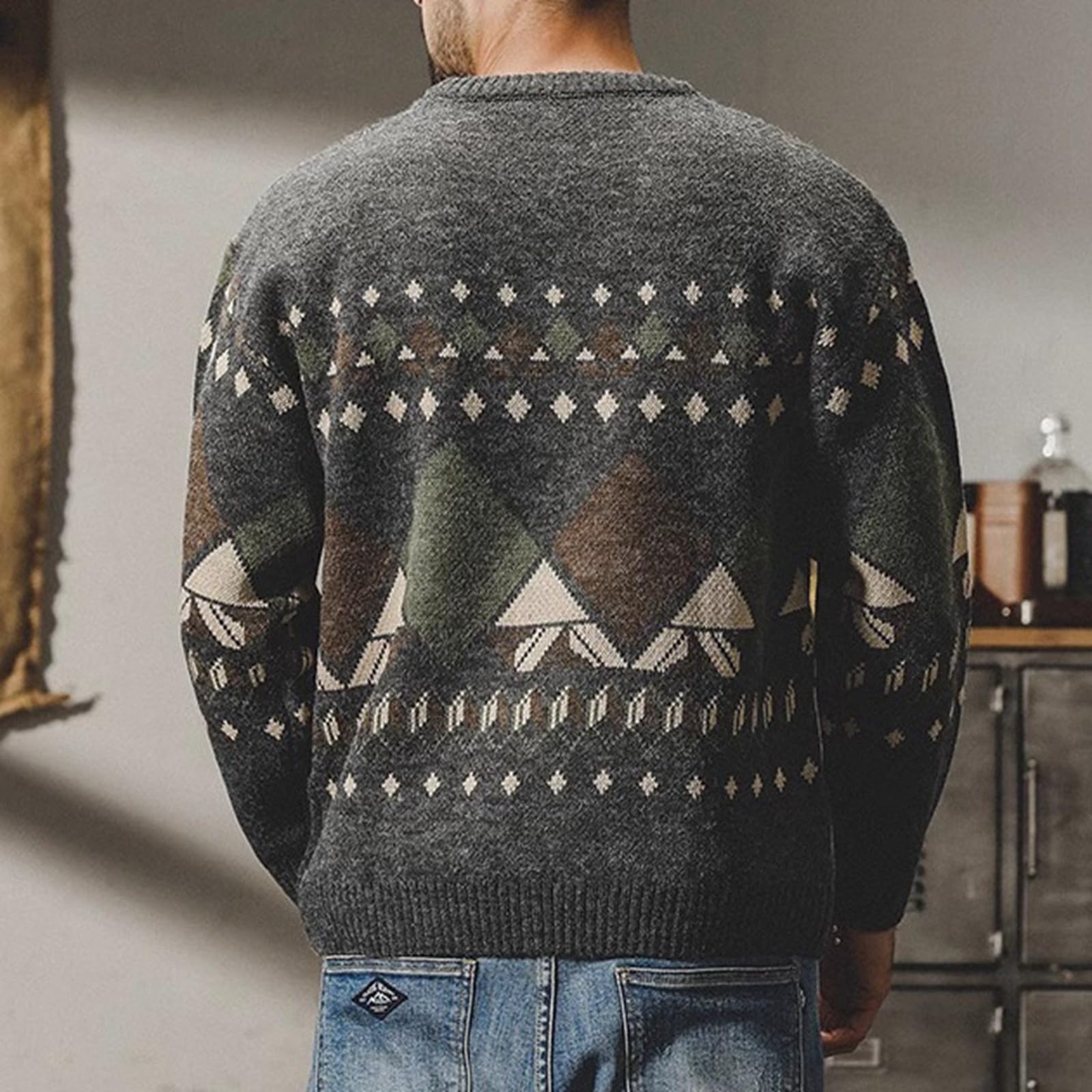 Jersey Hombre CáRdigan Chaqueta De Punto Suéter de Cuello para Hombre Informal de Atractivo diseño de Prendas de Punto Abrigo Elegante y versátil para Uso Diario o reuniones Casuales