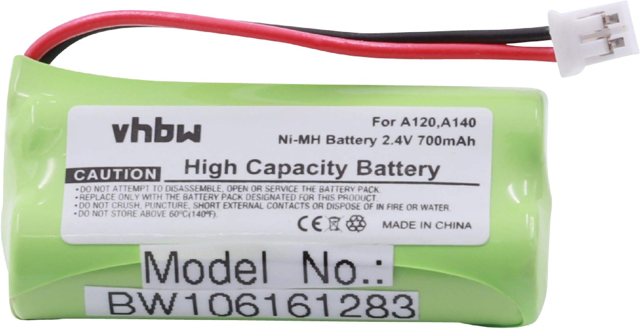 vhbw - 3x Batteria Ni-mh 400mah (2.4v) Per Telefono Fisso Cordless