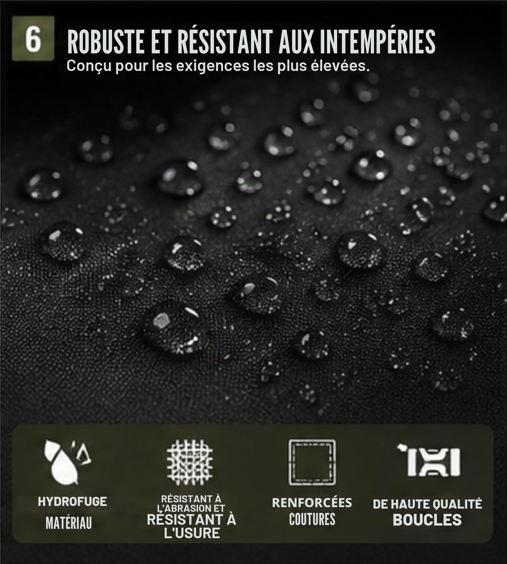 AUMTISC Sac à dos tactique militaire, 35 l, avec 3 poches Molle, protection contre la pluie et porte-bouteille d'eau