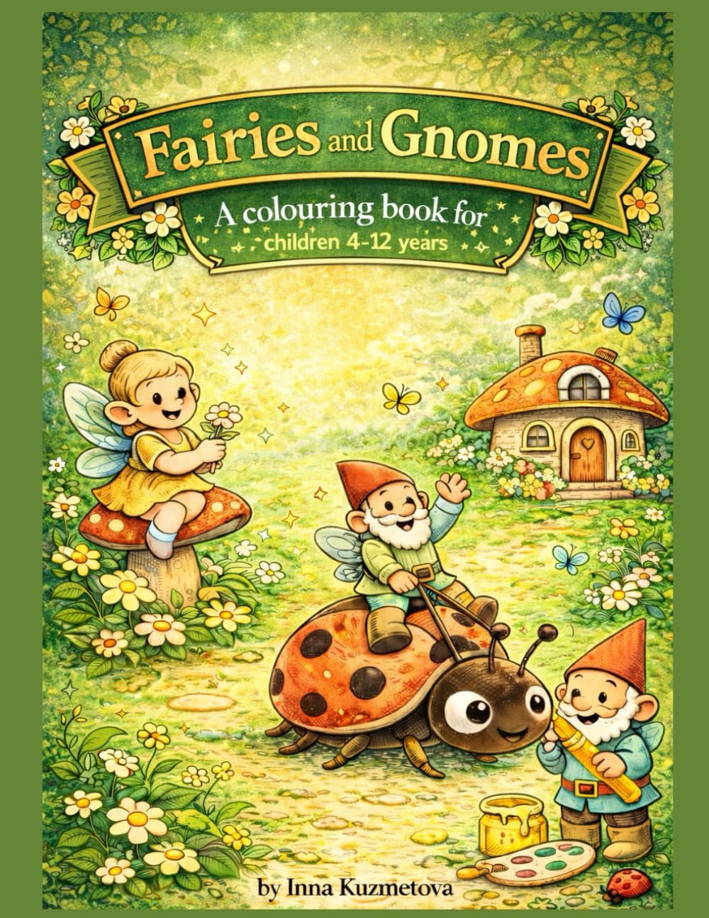 Fairies and Gnomes: A colouring book for children 4-12 years