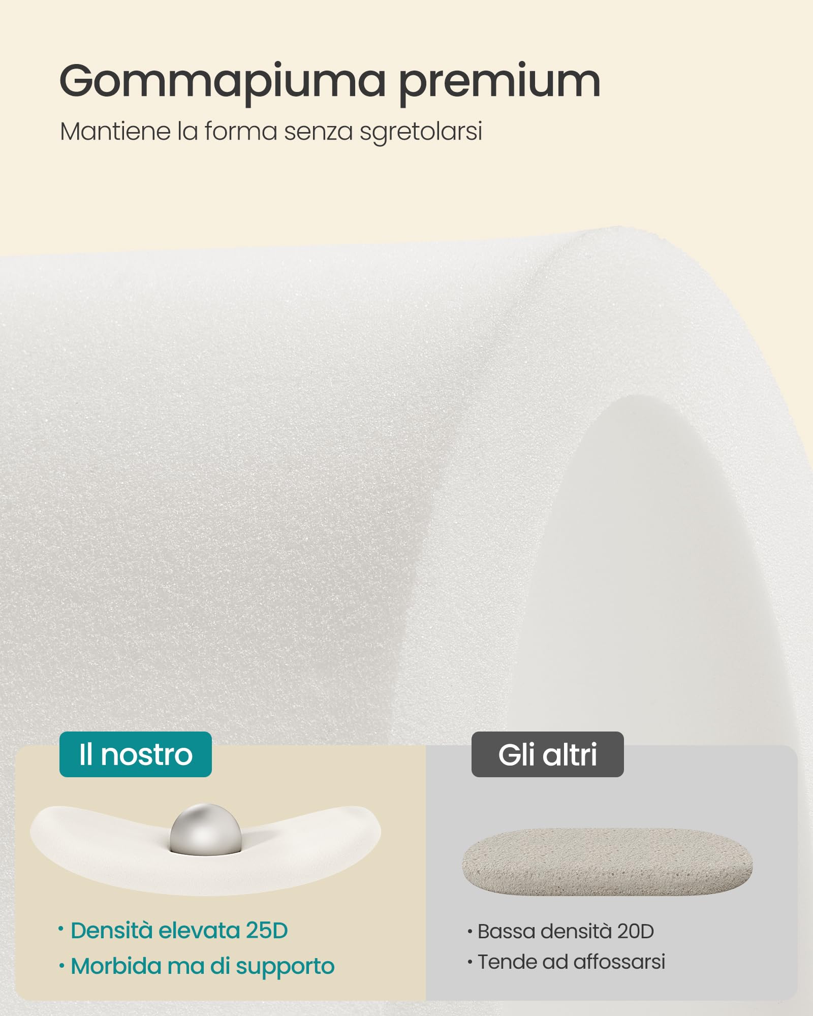 SONGMICS Cassapanca, Pouf Contenitore, Poggiapiedi Pieghevole, Montaggio Facile, per Soggiorno, Ingresso, Camera da Letto, in Velluto, Capacità110 L, 38 x 110 x 38 cm, Bianco Crema LSF297LH01
