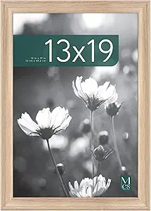 MCS Studio Gallery Classic 13x19 Picture Frame Natural Woodgrain, Vertical & Horizontal Wall Hanging Large Picture Frame for Photos, Posters & Art Prints (1-Pack)