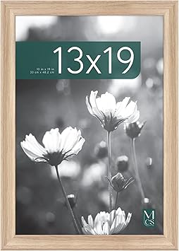 MCS Studio Gallery Classic 13x19 Picture Frame Natural Woodgrain, Vertical & Horizontal Wall Hanging Large Picture Frame for Photos, Posters & Art Prints (1-Pack)