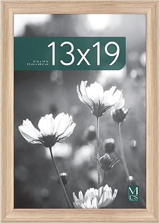 MCS Studio Gallery Classic 13x19 Picture Frame Natural Woodgrain, Vertical & Horizontal Wall Hanging Large Picture Frame for Photos, Posters & Art Prints (1-Pack)