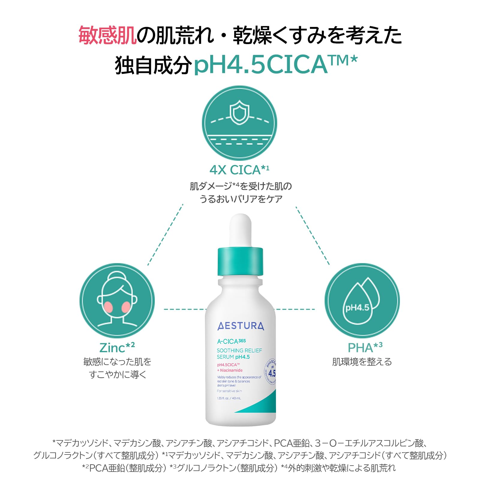 Amazon.co.jp: 【AESTURA】エイシカ365 トラブルリリーフセラムpH4.5