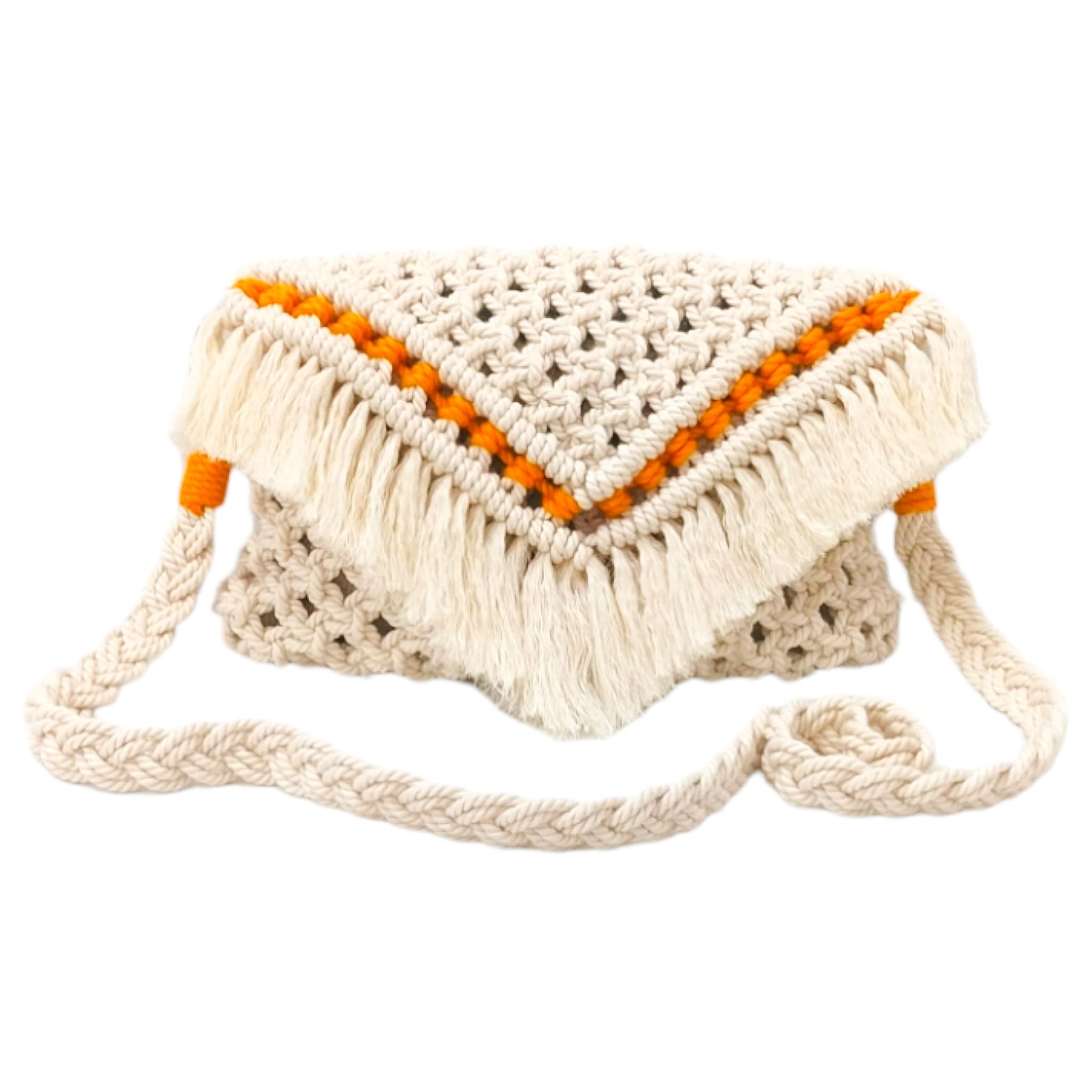 Tailored Knots Handmade Crossbody Sling/Clutch Bag for Women,Tassel Handbags (White) |S| (B0CNPW8BMV) Amazon Price History, Amazon Price Tracker