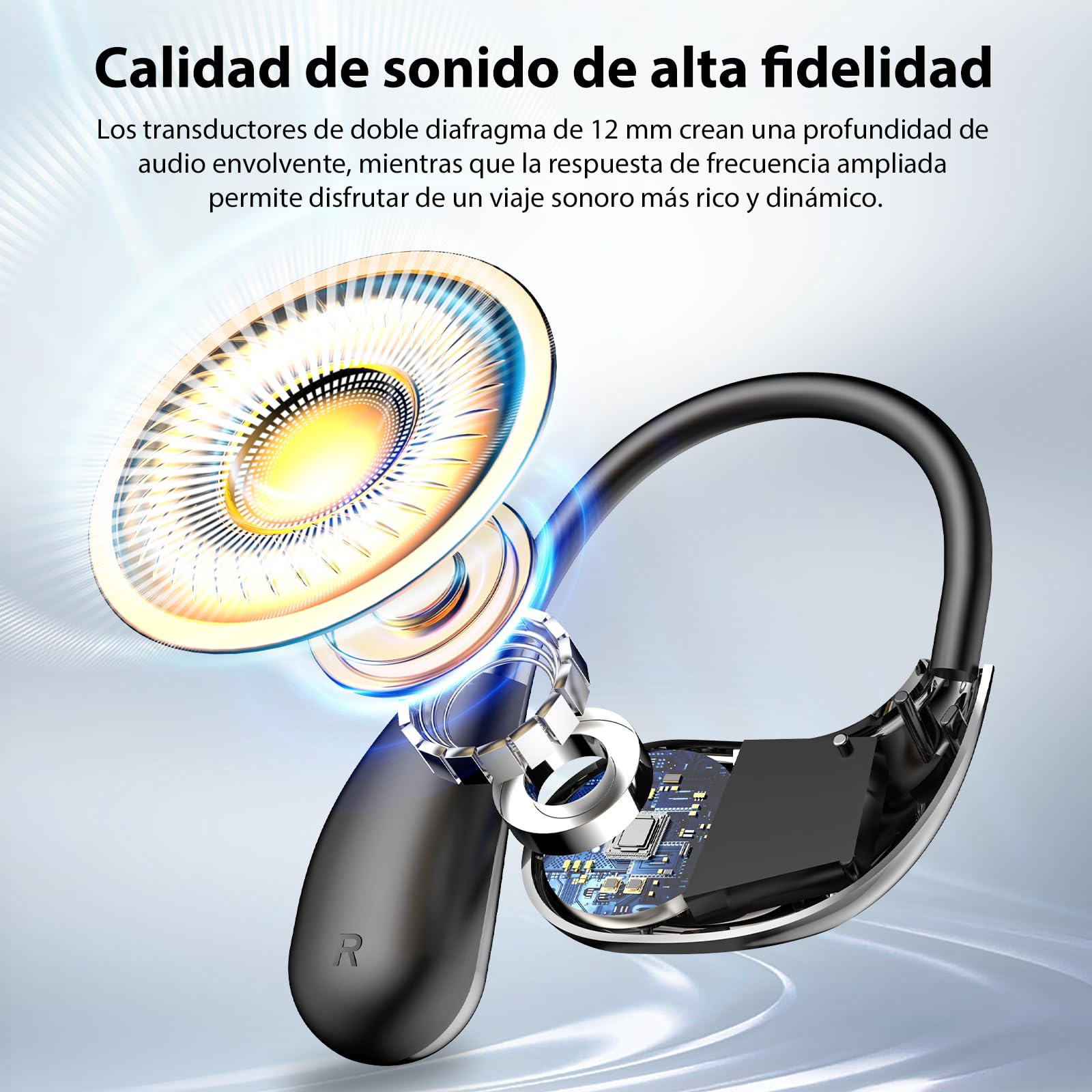 MINISO X33 AI Traducción Auriculares en Tiempo Real,135 Idioma Traductor Auriculares, Open Ear Wireless Bluetooth Traducción Auriculares con Sonido HiFi, Adecuado para Viajes