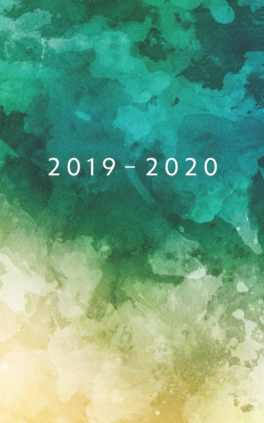 2019 - 2020: Weekly Planner Starting July 2019 - Dec 2020 | 5 x 8 Pocket Agenda | Appointment Calendar | 18 Month Organizer Book | Soft-Cover Watercolor Green
