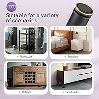 Vista 7 de Patas de metal para muebles de 7 pulgadas, patas ajustables de acero inoxidable, patas de metal negro, patas redondas para gabinete de mesa de café