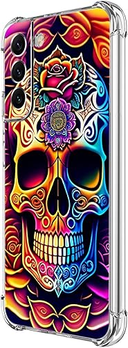 Miniatura 7 de Beaucov Funda para Galaxy S22 Plus, colorida funda de protección contra caídas de flores de pavo real, a prueba de golpes, carcasa protectora de