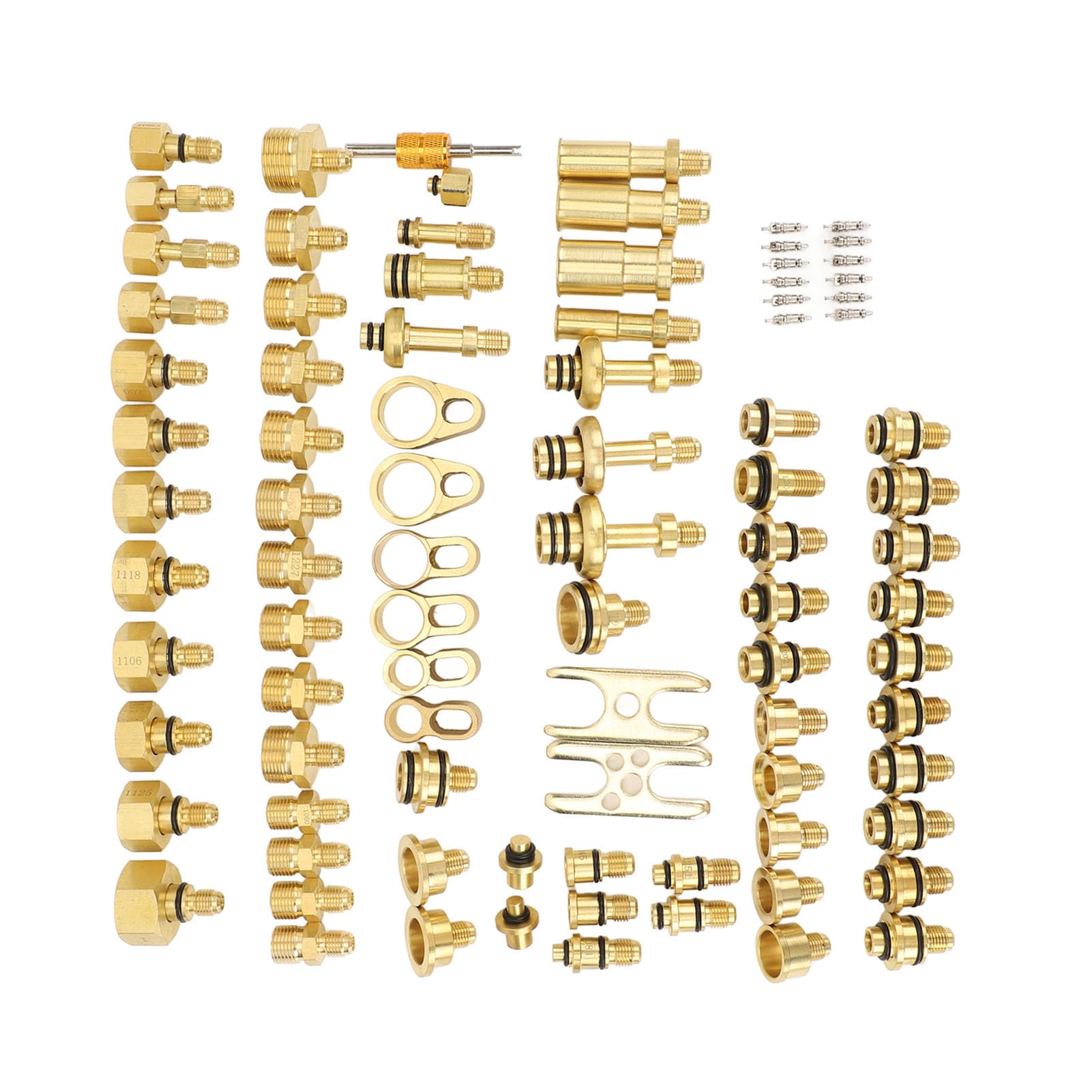 Eujgoov Kit de Prueba de Fuga de Aire Acondicionado de Latón Automotriz Conjunto de Herramientas Completas Kit de Reparación de Aire Acondicionado Automotriz Casos Portátiles para de