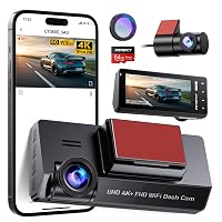 POYBPCY Dash Cam Auto 4K+1080P con Filtro CPL,Doppia WiFi Telecamera Auto Scheda da 64 GB