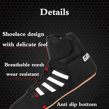 Leichtrit Botas De Lucha para Hombre Mujer,Zapatos Boxeo Hombre,Boxeo Hombre Zapatillas,Botas Boxeo Mujer,Antideslizante,Ligero,CóModo Y Transpirable,Boxeo De Lucha Libre,Lucha Libre Masculina5