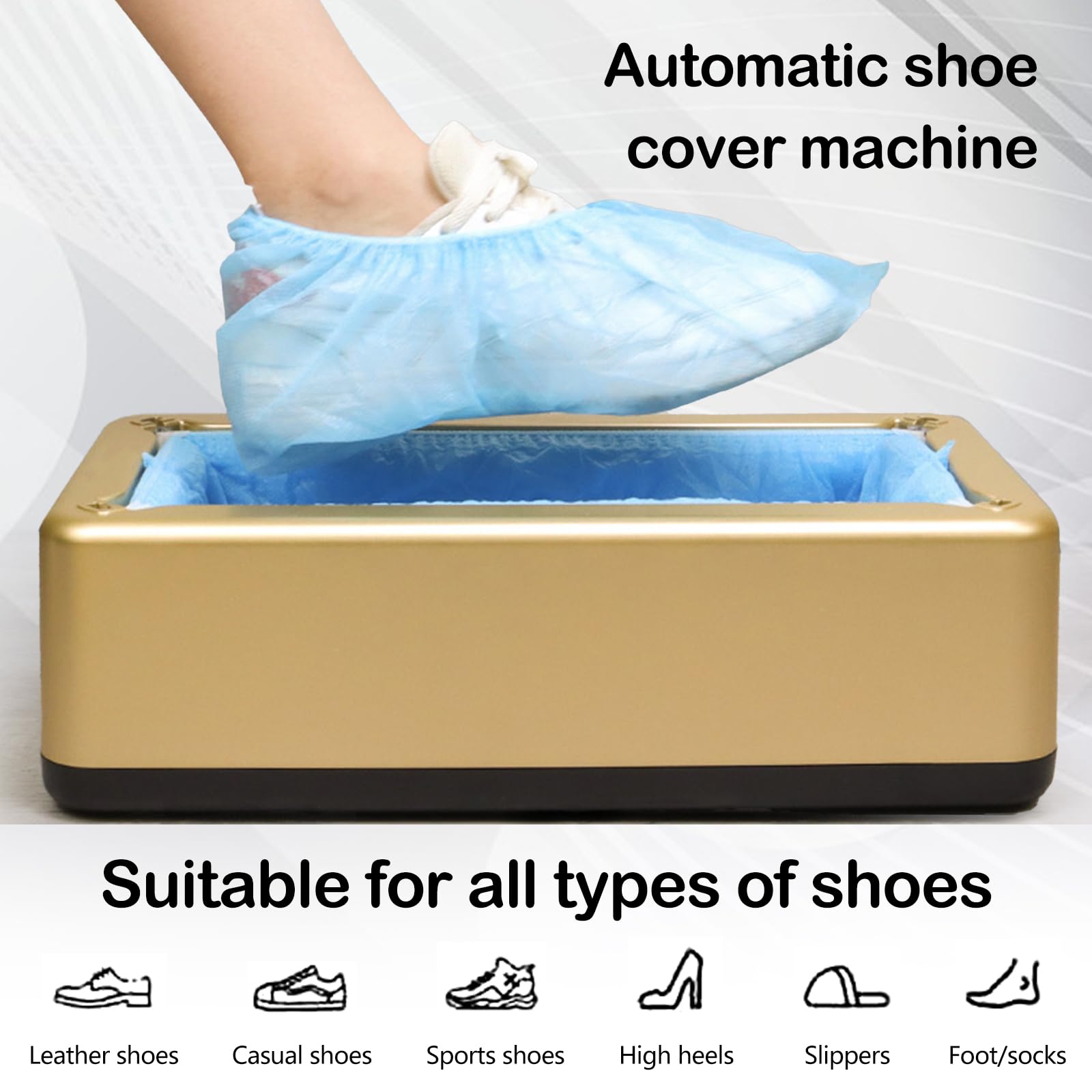Dispenser Automatico Copriscarpe con 200 Copriscarpe Monouso Antipolvere Impermeabili per Laboratorio