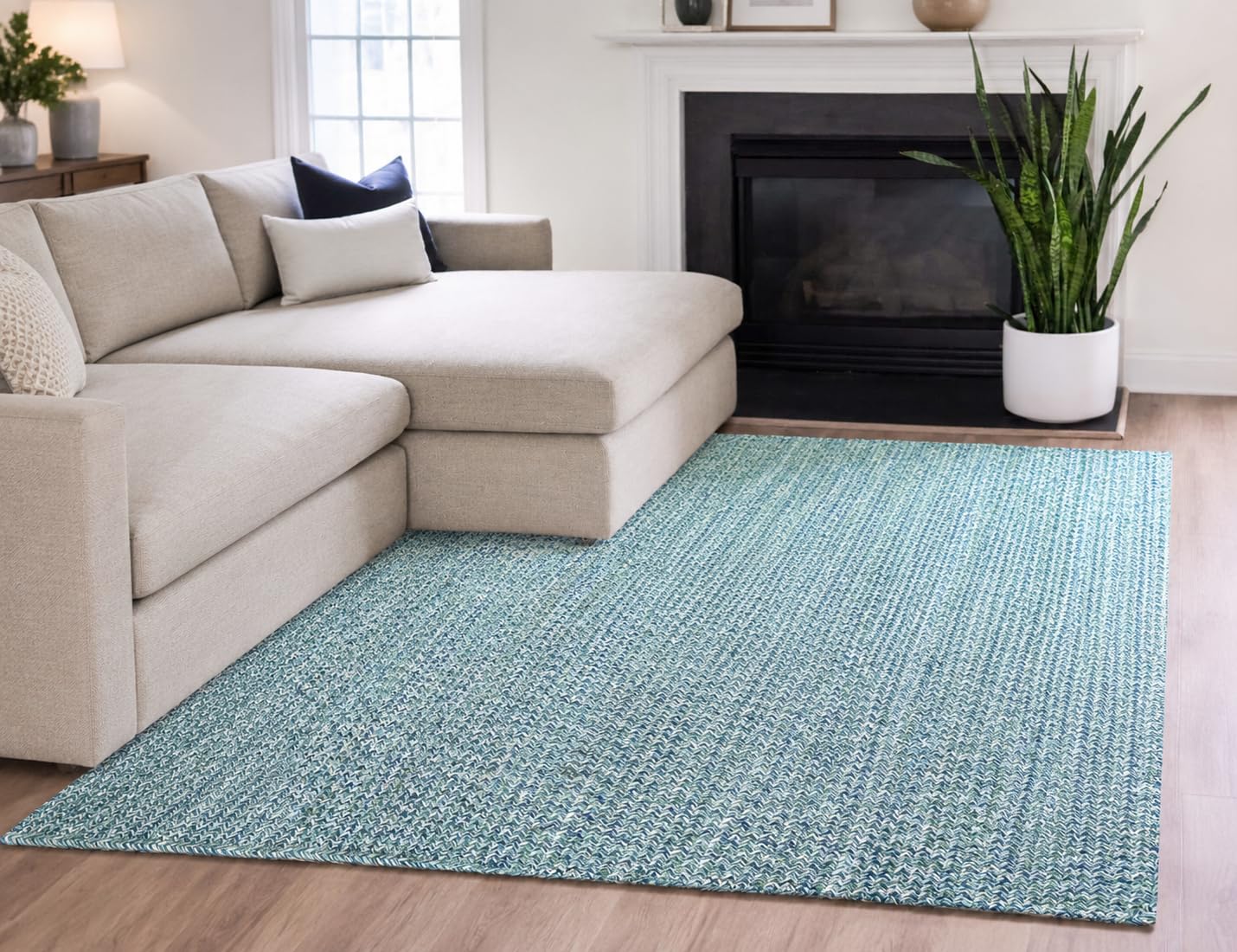 Handcrafted Jute Carpet - Beige, 40x60cm -10