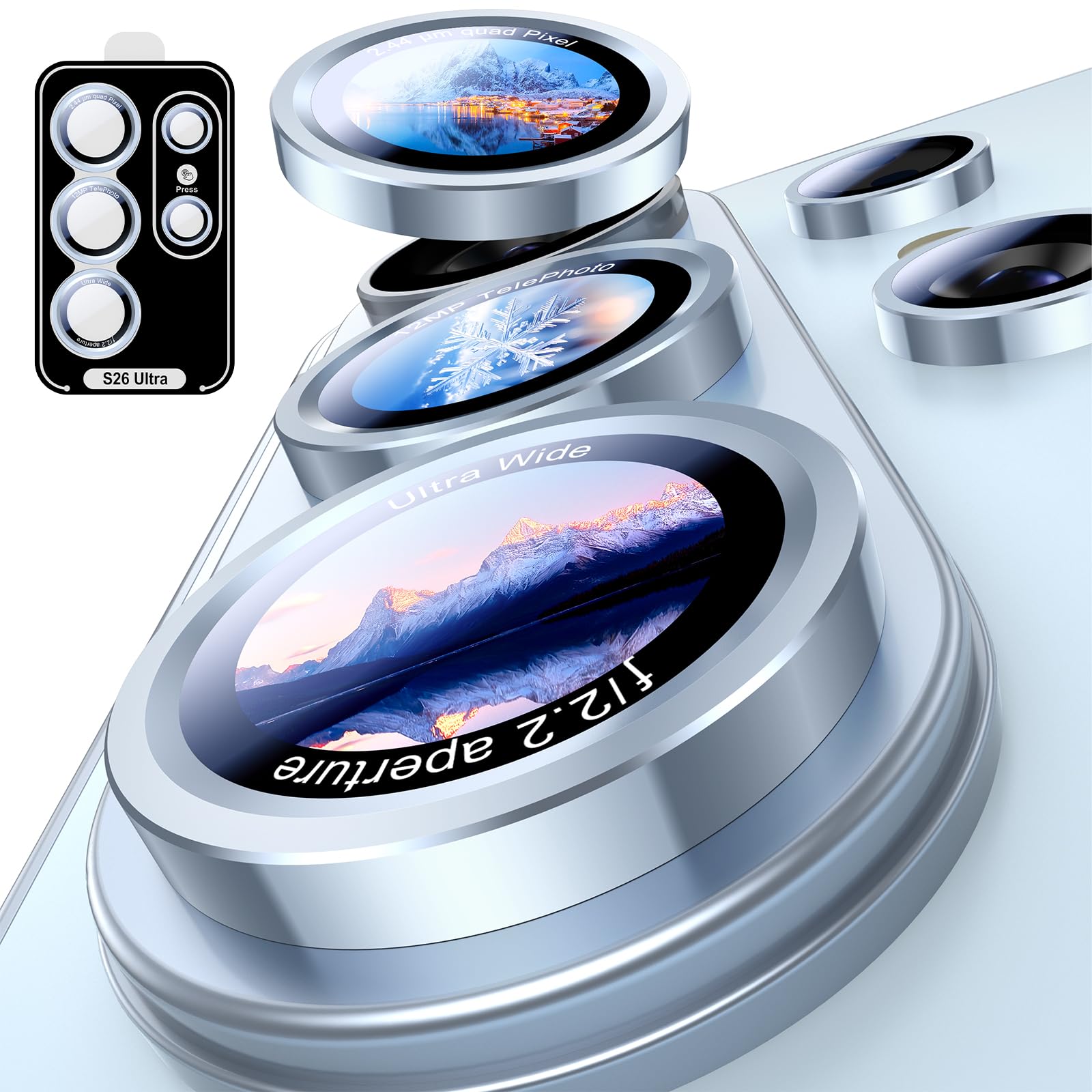 Uyiton for Samsung Galaxy S26 Ultra Camera Lens Protector, Unique Design