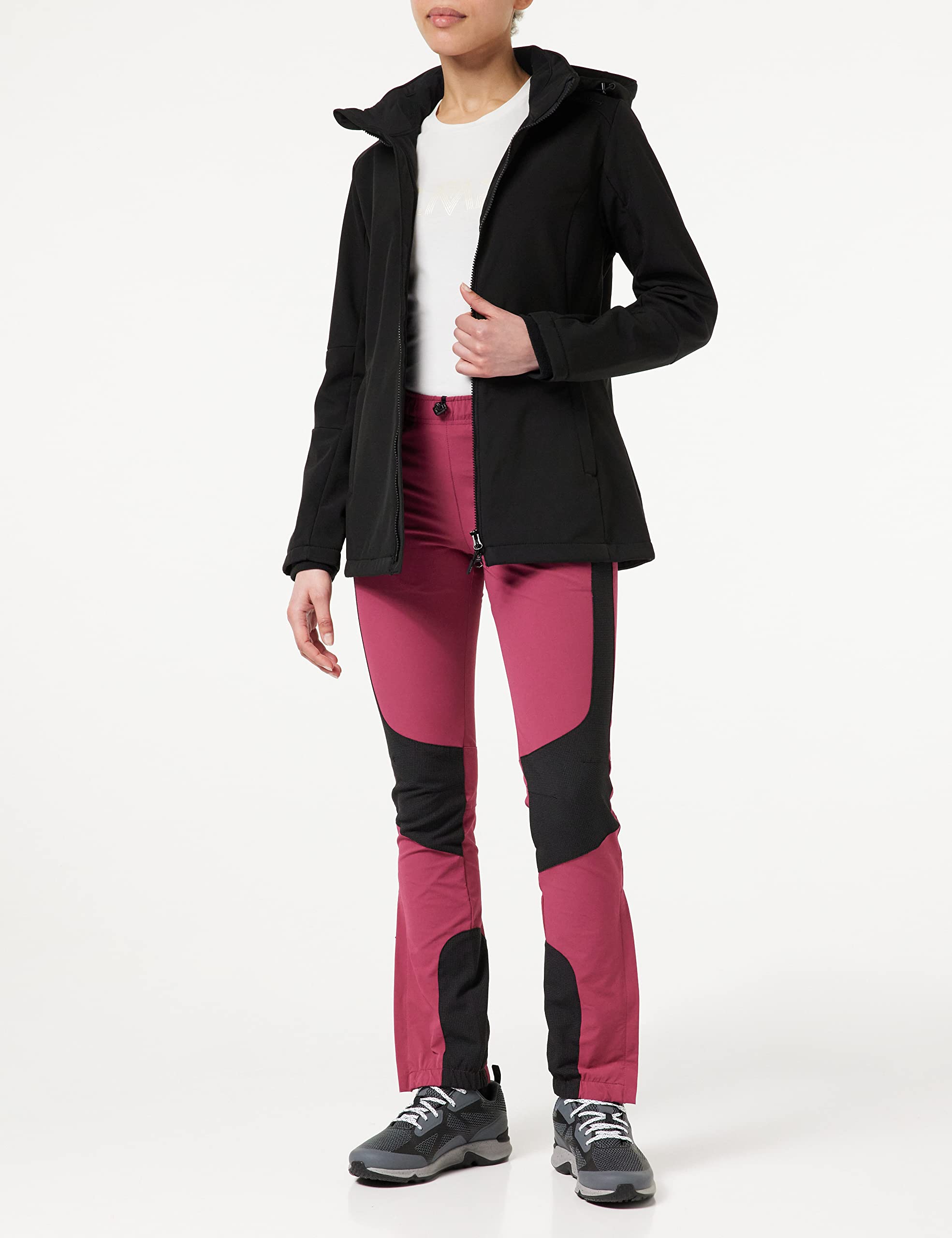 CMP Chaqueta Softshell de Mujer con Capucha Desmontable