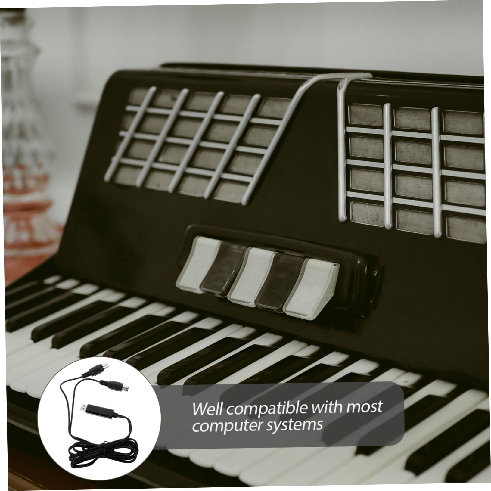 ibasenice 2piezas Cable Adaptador Midi Usb De Metros Para Piano Electrónico y Teclado Conexión Rápida Pc y Laptop Compatible y Sin Instalación Adicional Transmisión De Datos Midi