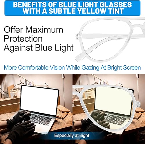 Miniatura 5 de WEMOOTANTS Gafas de bloqueo de luz azul para hombres y mujeres, anteojos falsos para computadora