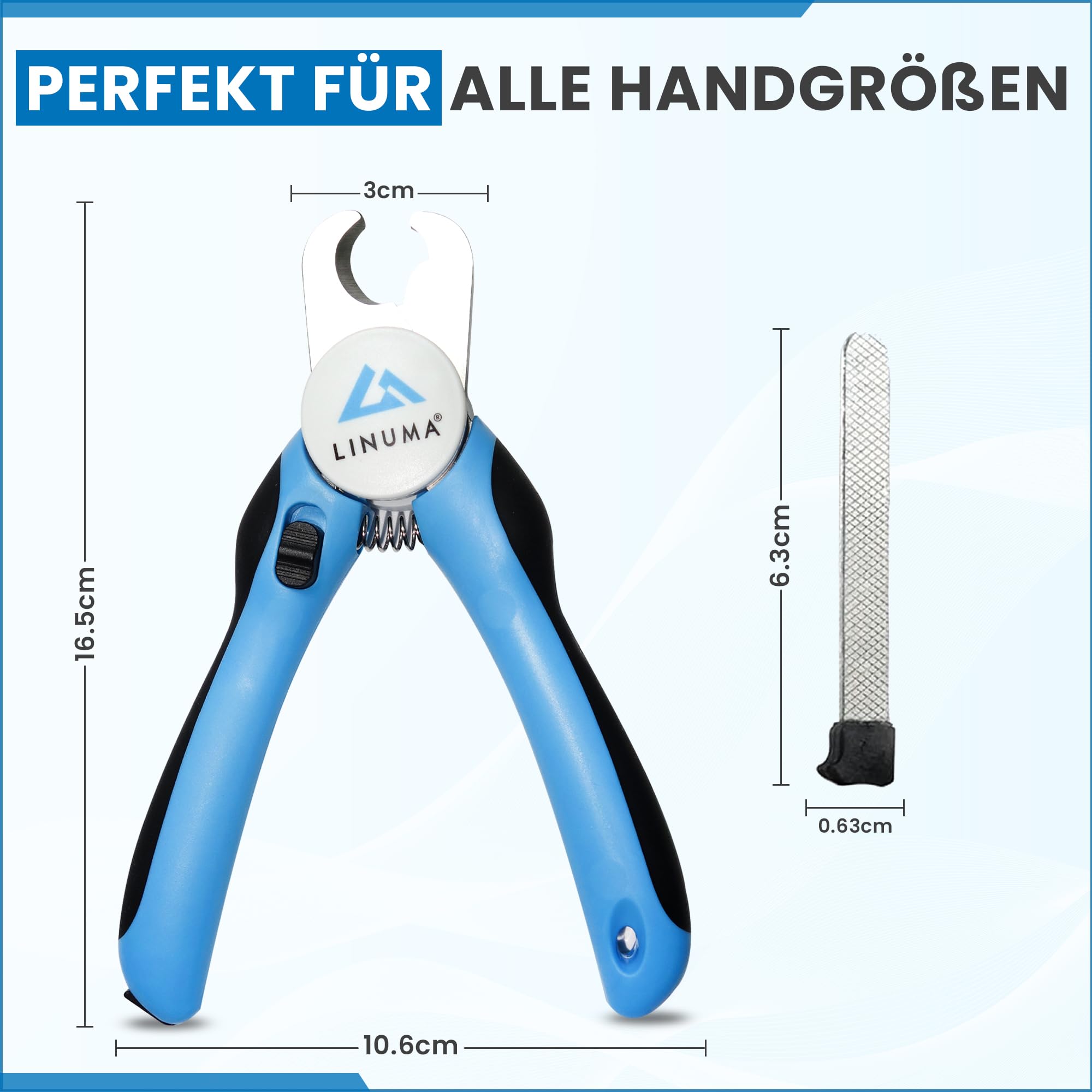 Coupe-Griffes pour Chiens, Chats et Petits Animaux Coupe-Ongles Professionnel en Acier Inoxydable avec butée de sécurité, Lime à Ongles intégrée et poignée antidérapante