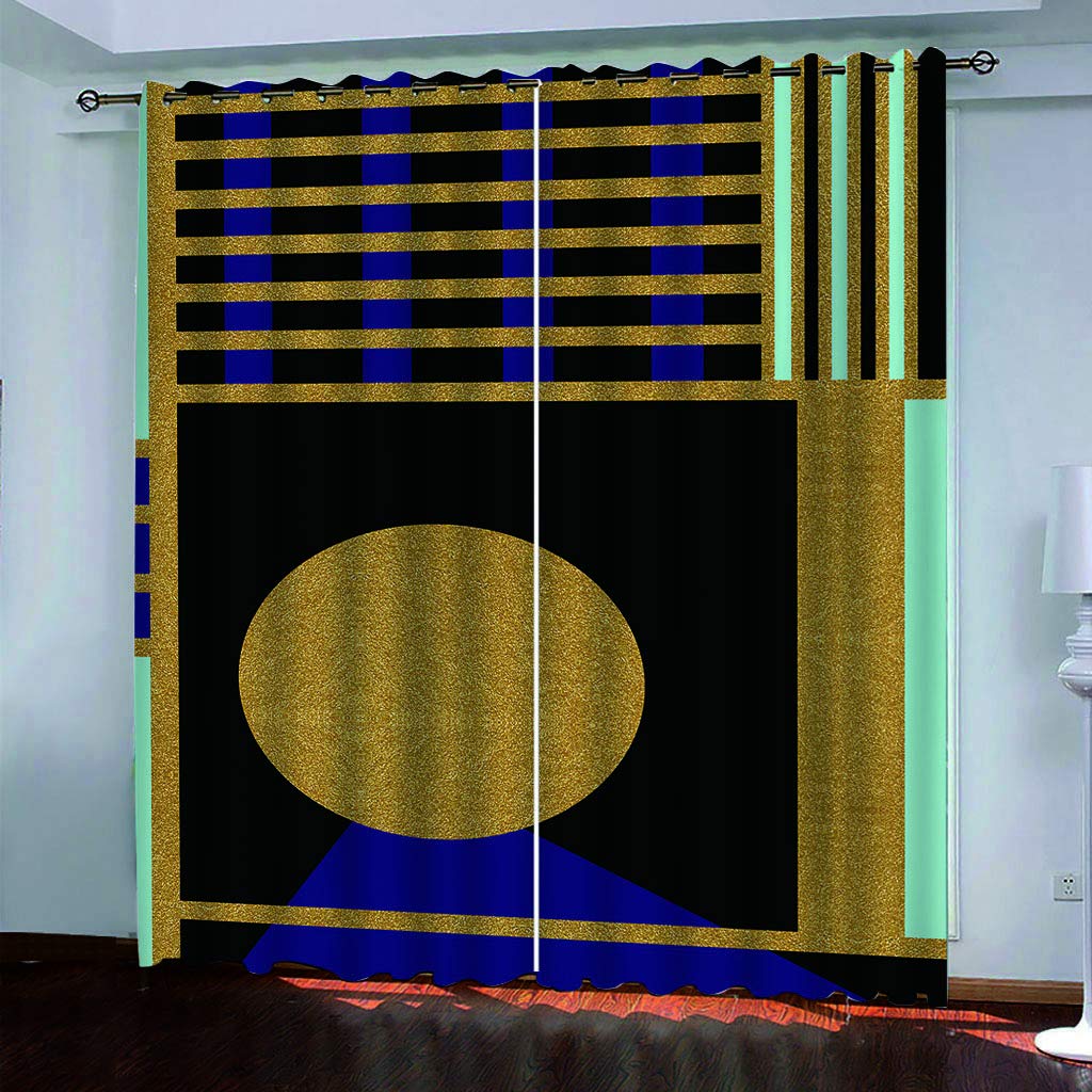 Maynuo Girls Curtains For Bedroom 3D Geometric Circle Art Eyelet Top Curtain For 62X78inch Kids Window Treatments For Home Decoration Thermal