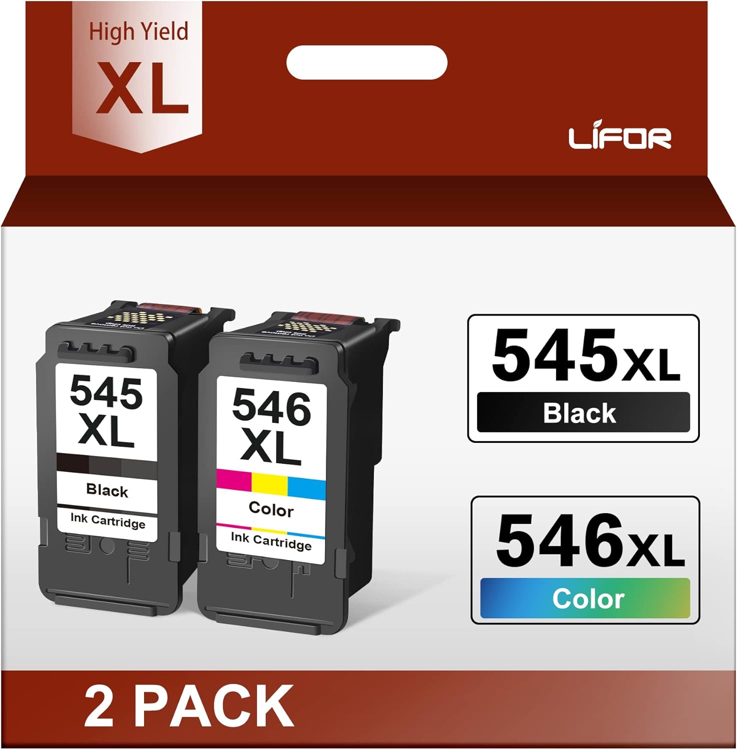 LIFOR 545 and 546 XL Replacement for Canon 545 546 Ink Cartridges 545XL