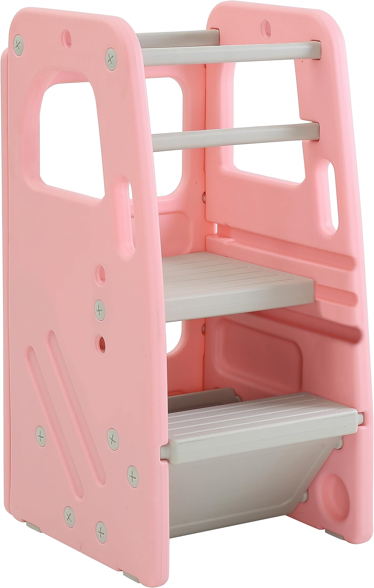 VEVOR Toddler Step Stool for Kids, Natural Pine Wood Toddler Kitchen Stool Helper