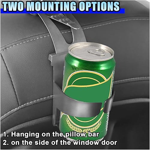 Miniatura 5 de Portavasos colgante para automóvil, organizador multifuncional de botellas de bebidas, contenedor para puerta de vehículo, ventana, reposacabezas y