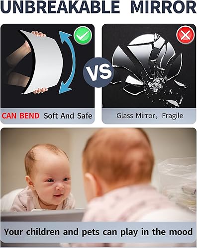 Miniatura 4 de Espejo de cuerpo entero para niños, espejo de seguridad a prueba de roturas, espejos de pared de plástico, hechos de espejos de plexiglás acrílico,