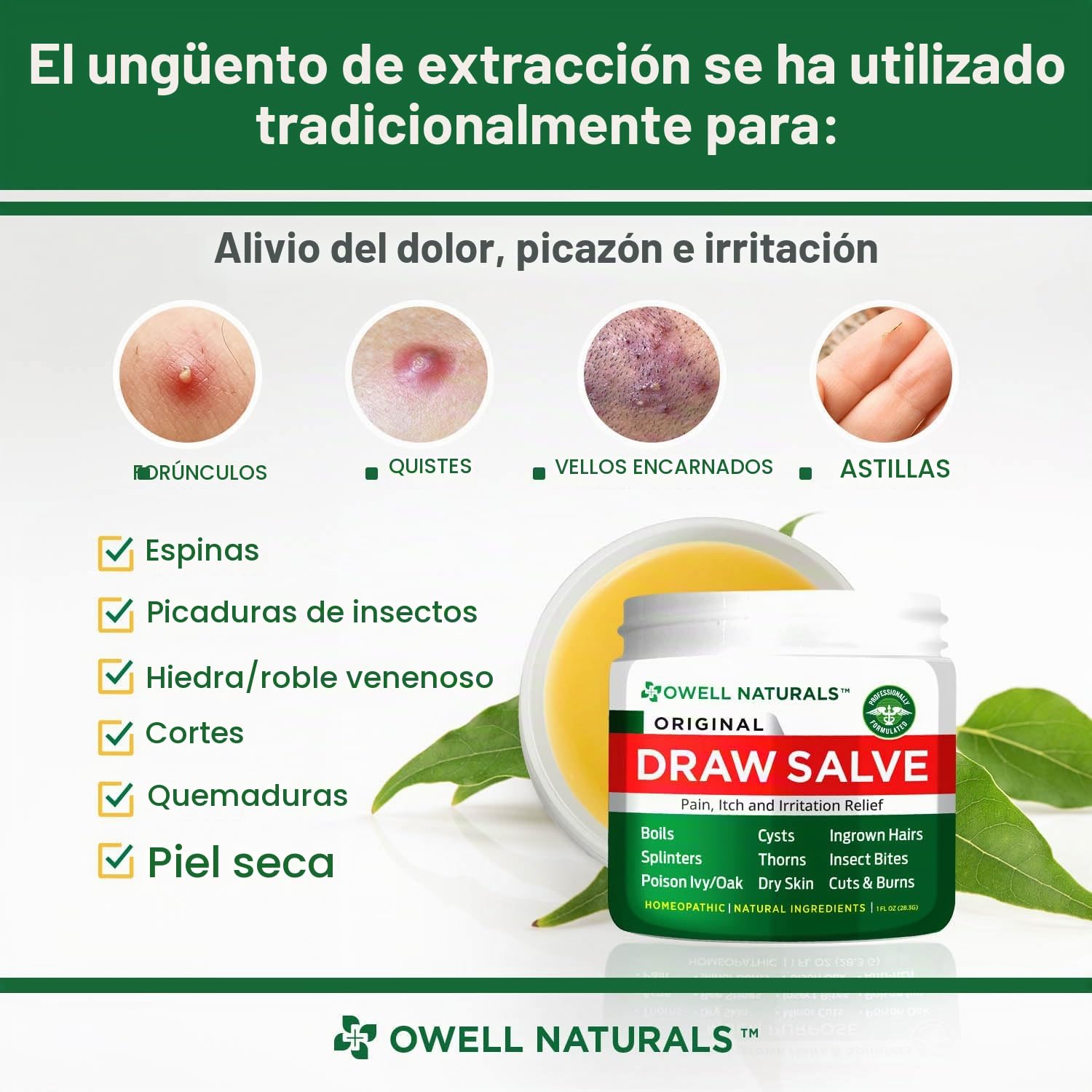 OWELL NATURALS Amish Origins Draw Salve Ointment, 2 Ounce