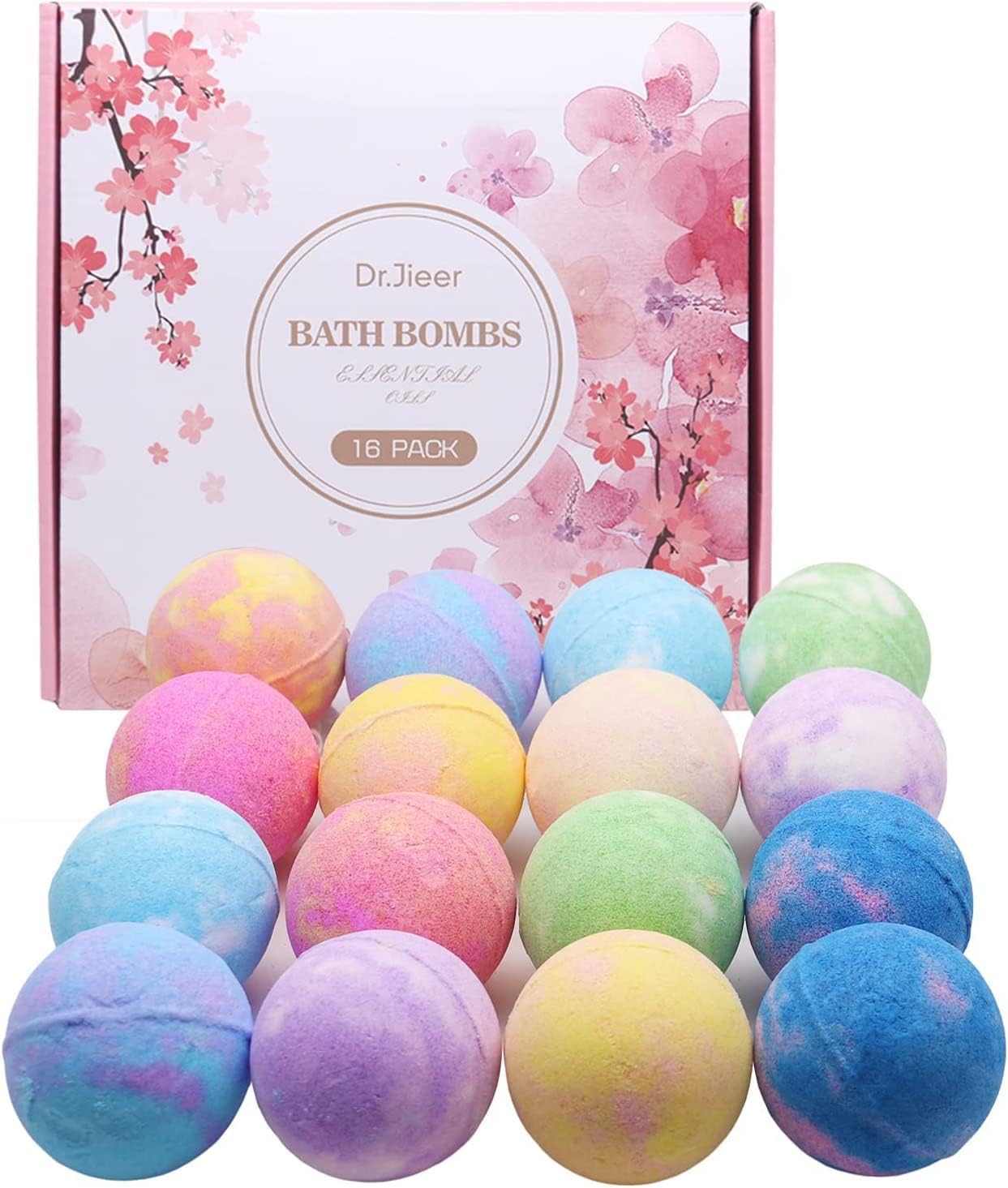 16 Pieces Bath Bombs Gift Set，Handmade Gift Kit Ideas for Birthday ...