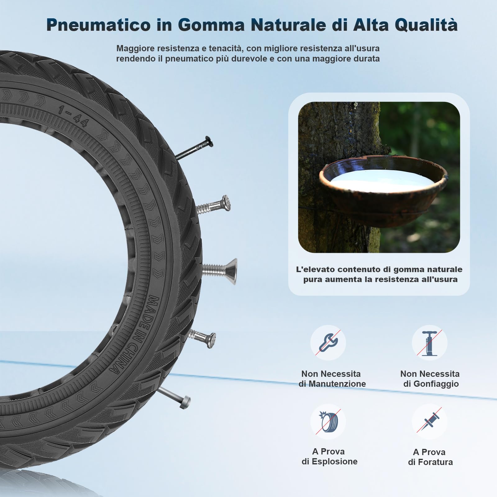 60/65-6,9 ruote di ricambio in gomma piena, 10 pollici, pneumatici solidi per Ninebot Max G2 G2D G2E G65 F3 Pro scooter elettrico posteriore, pneumatici di ricambio pieni antiscivolo