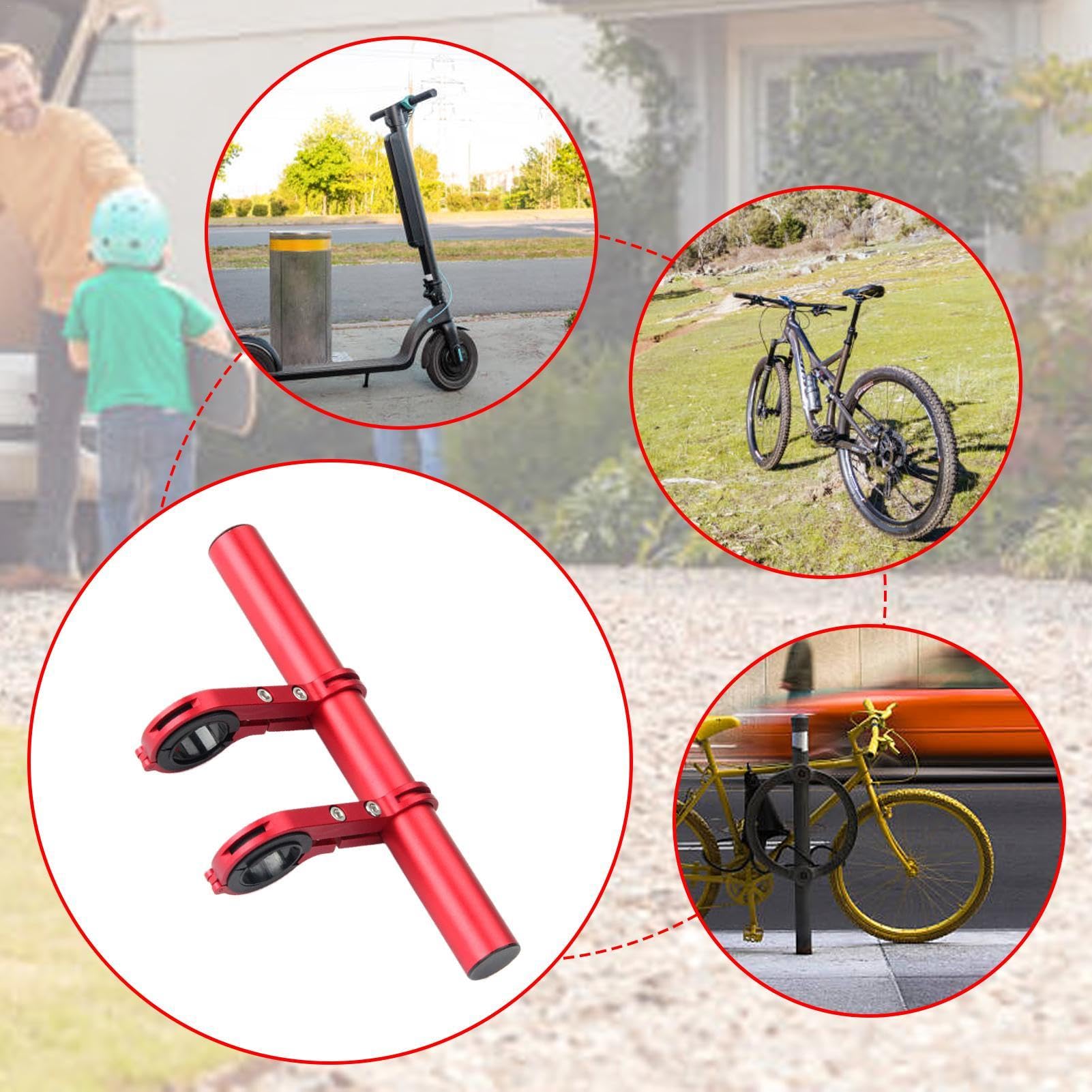 Stuurverlenger voor fietsen - Roestvrije verlengingshouder | Aluminiumlegering Lichtgewicht Eenvoudig te installeren stuurverlenger voor GPS, fietscomputer, ideaal voor racen en fietsen, ruimte voor a