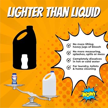 AMAZE Ultra Concentrated Bleach Tablets Lavender Scent [CASE - 6 bottles] | For Laundry Toilet and Multipurpose Home Cleaning. No Splash, No Spills. Liquid Bleach Alternative. Compact & Easy to Use.