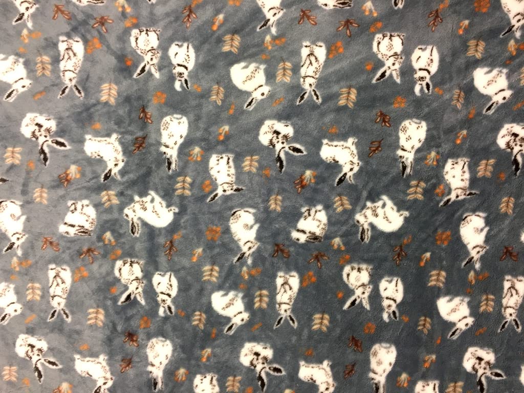 CRS VENDOR LTD. Double Sided Super Soft Cuddle Fleece Fabric Material - BUNNY GREY