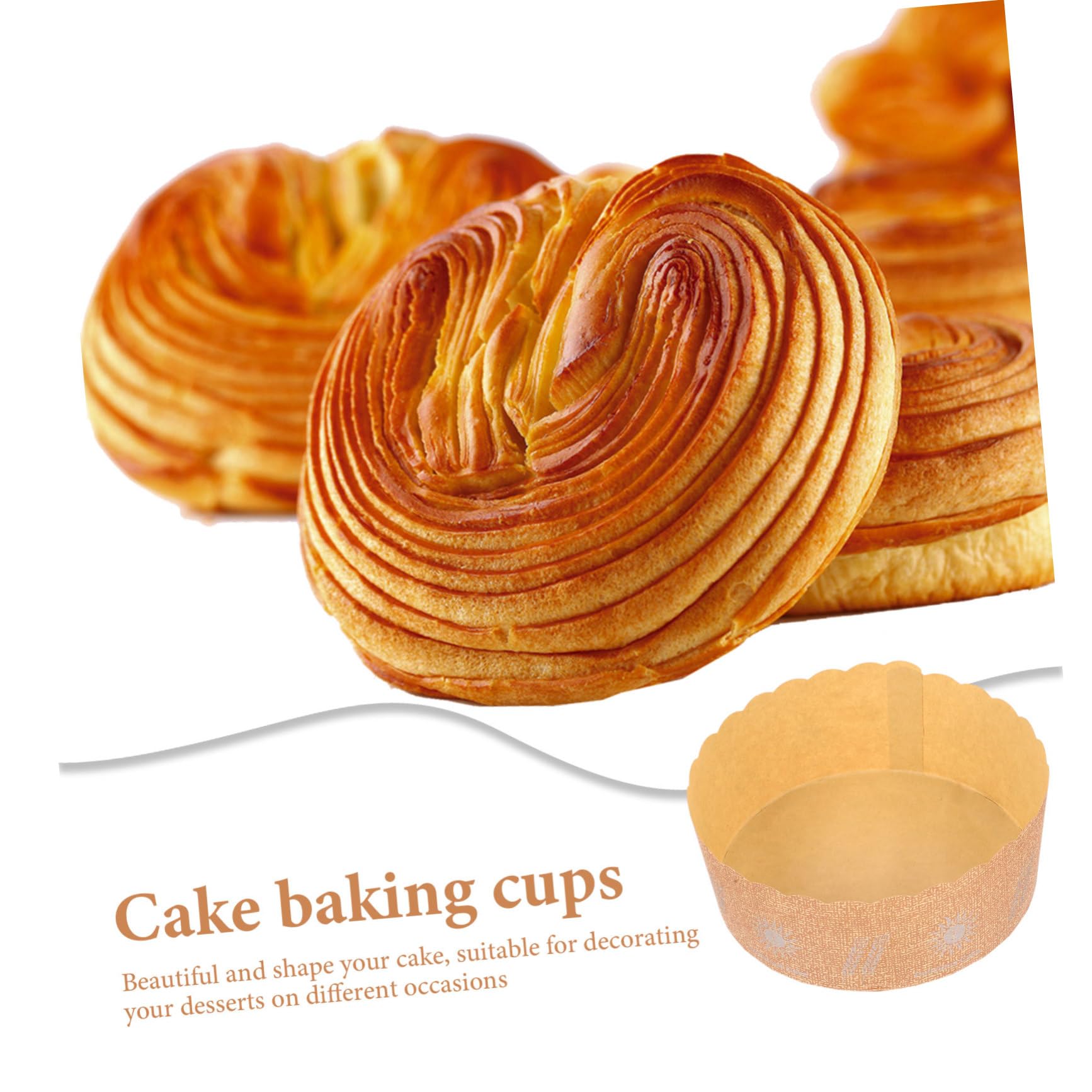 Resistenti ad Alta Temperatura 100 Pirottini di Carta Marrone per Cupcake e Forma Pratica Design Creativo per Feste e Pasticceria