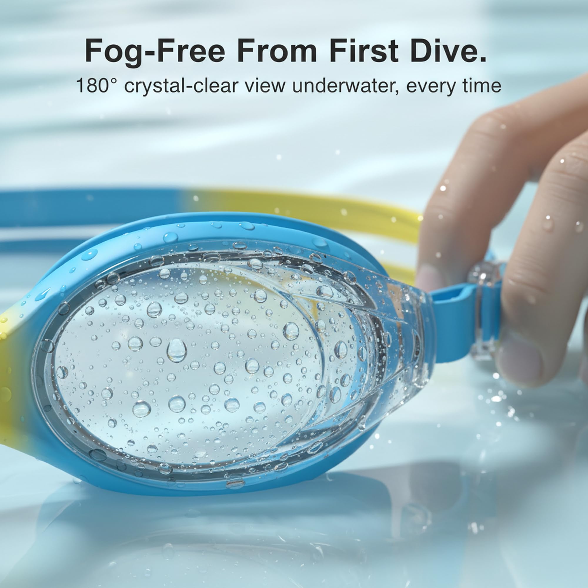 Seaflar Occhialini da nuoto bambini HD anti-appannamento: Protezione UV | Fascia elastica monopezzo | Guarnizione in silicone | Unisex (3-14 anni) - 4