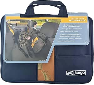 Kurgo Wander Dog Hammock Car Seat Cover for Pets, Pet Seat Cover, Car Hammocks for Dogs, Water-Resistant (55\\\